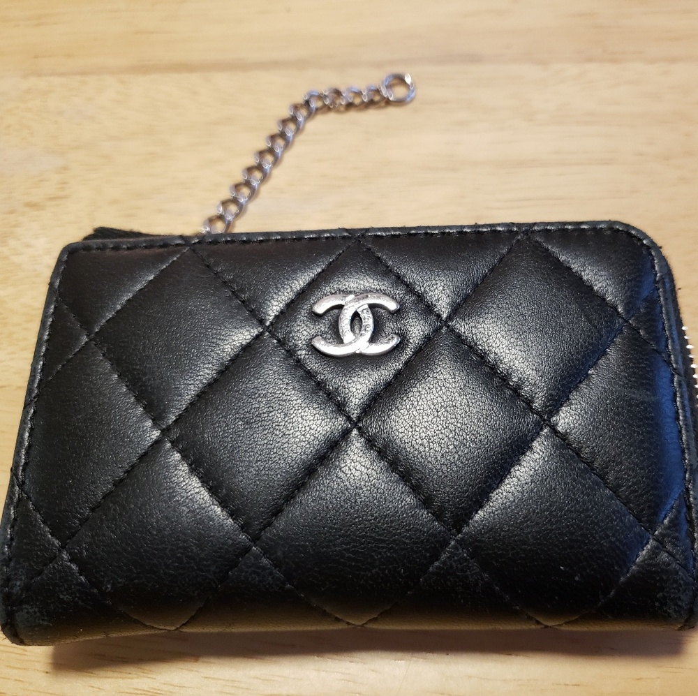 CHANEL Zip Keychain Wallet